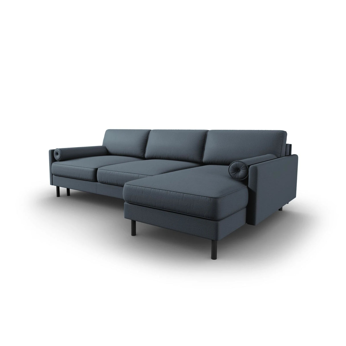 Scott 4-Sitzer Sofa, Rechte Seite, umwandelbar mit Schlaffunktion, mit Bezug aus Strukturierter Stoff (Meg361) in Blau, 212x142 cm – Bild 5