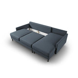 Scott 4-Sitzer Sofa, Rechte Seite, umwandelbar mit Schlaffunktion, mit Bezug aus Strukturierter Stoff (Meg361) in Blau, 212x142 cm – Bild 7