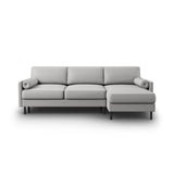 Scott 4-Sitzer Sofa, Rechte Seite, umwandelbar mit Schlaffunktion, mit Bezug aus Strukturierter Stoff (Meg363) in Hellgrau, 212x142 cm – Bild 1