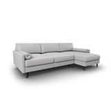 Scott 4-Sitzer Sofa, Rechte Seite, umwandelbar mit Schlaffunktion, mit Bezug aus Strukturierter Stoff (Meg363) in Hellgrau, 212x142 cm – Bild 4