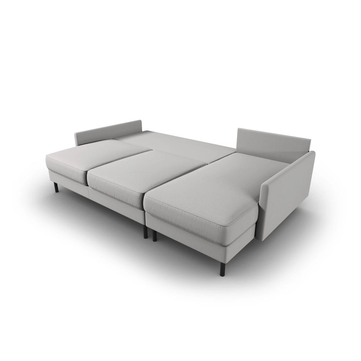 Scott 4-Sitzer Sofa, Rechte Seite, umwandelbar mit Schlaffunktion, mit Bezug aus Strukturierter Stoff (Meg363) in Hellgrau, 212x142 cm – Bild 6