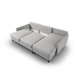 Scott 4-Sitzer Sofa, Rechte Seite, umwandelbar mit Schlaffunktion, mit Bezug aus Strukturierter Stoff (Meg363) in Hellgrau, 212x142 cm – Bild 7
