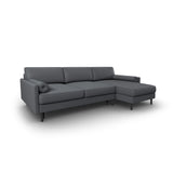 Scott 4-Sitzer Sofa, Rechte Seite, umwandelbar mit Schlaffunktion, mit Bezug aus Strukturierter Stoff (Meg367) in Dunkelgrau, 212x142 cm – Bild 4