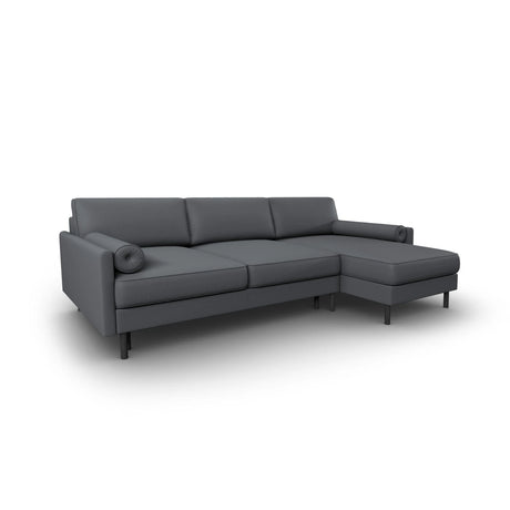 Scott 4-Sitzer Sofa, Rechte Seite, umwandelbar mit Schlaffunktion, mit Bezug aus Strukturierter Stoff (Meg367) in Dunkelgrau, 212x142 cm – Bild 4