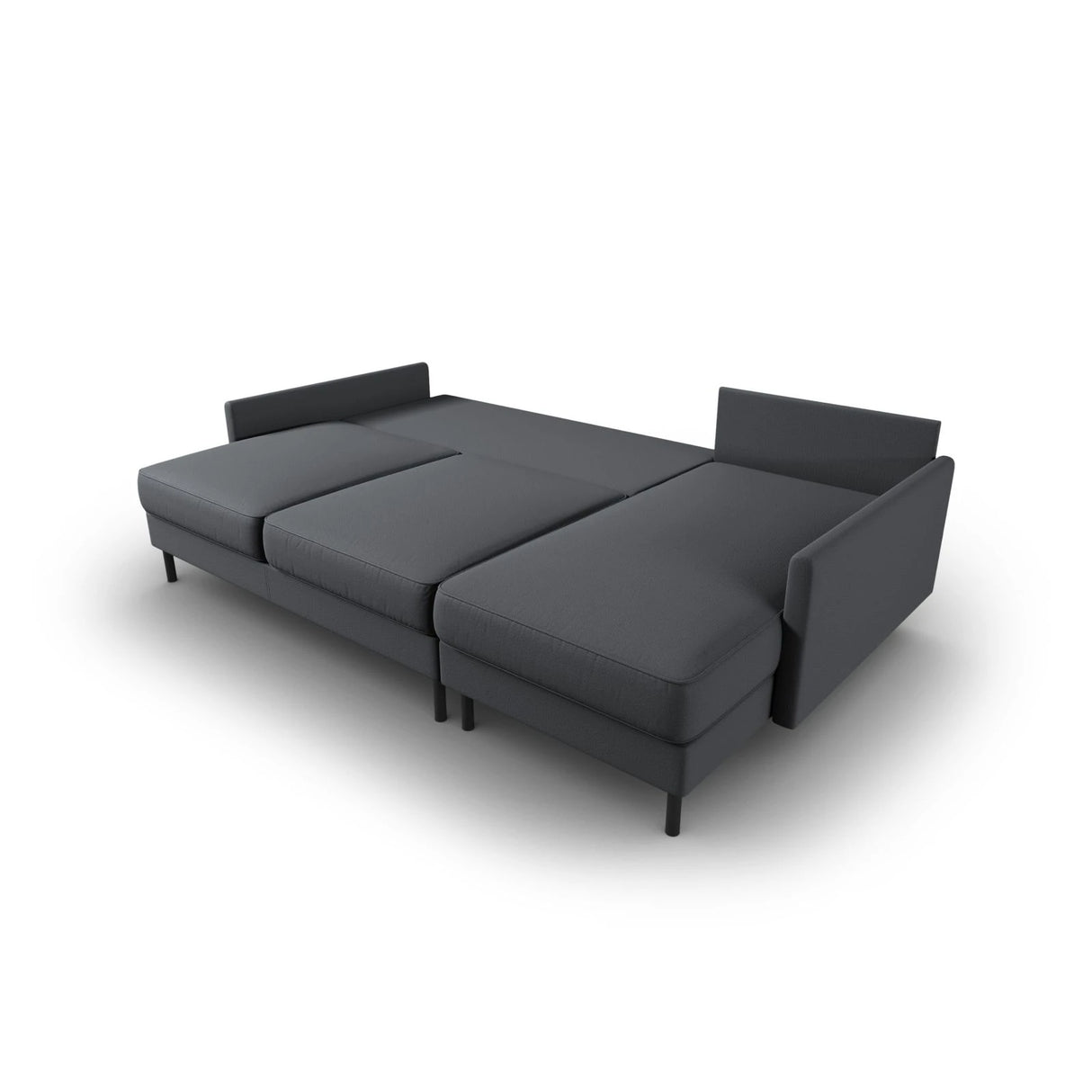 Scott 4-Sitzer Sofa, Rechte Seite, umwandelbar mit Schlaffunktion, mit Bezug aus Strukturierter Stoff (Meg367) in Dunkelgrau, 212x142 cm – Bild 6