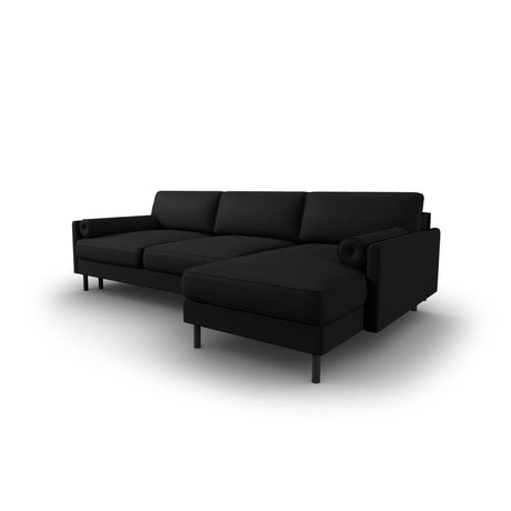 Scott 4-Sitzer Sofa, Rechte Seite, umwandelbar mit Schlaffunktion, mit Bezug aus Strukturierter Stoff (Meg368) in Schwarz, 212x142 cm – Bild 5