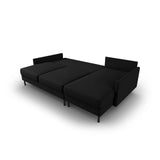Scott 4-Sitzer Sofa, Rechte Seite, umwandelbar mit Schlaffunktion, mit Bezug aus Strukturierter Stoff (Meg368) in Schwarz, 212x142 cm – Bild 6