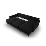 Scott 4-Sitzer Sofa, Rechte Seite, umwandelbar mit Schlaffunktion, mit Bezug aus Strukturierter Stoff (Meg368) in Schwarz, 212x142 cm – Bild 7
