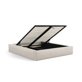 Simon Bett mit Stauraum in Boucle (LEG2) in Leichtes Beige, 200x200 cm – Bild 5