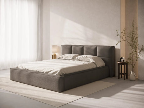 Simon Bett mit Stauraum in Boucle (LEG7) in Grau-braun, 160x200 cm – Bild 2