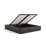 Simon Bett mit Stauraum in Boucle (LEG7) in Grau-braun, 160x200 cm – Bild 5