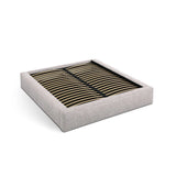 Simon Bett mit Stauraum in Boucle oder Strukturstoff, 200x200 cm – Bild 6