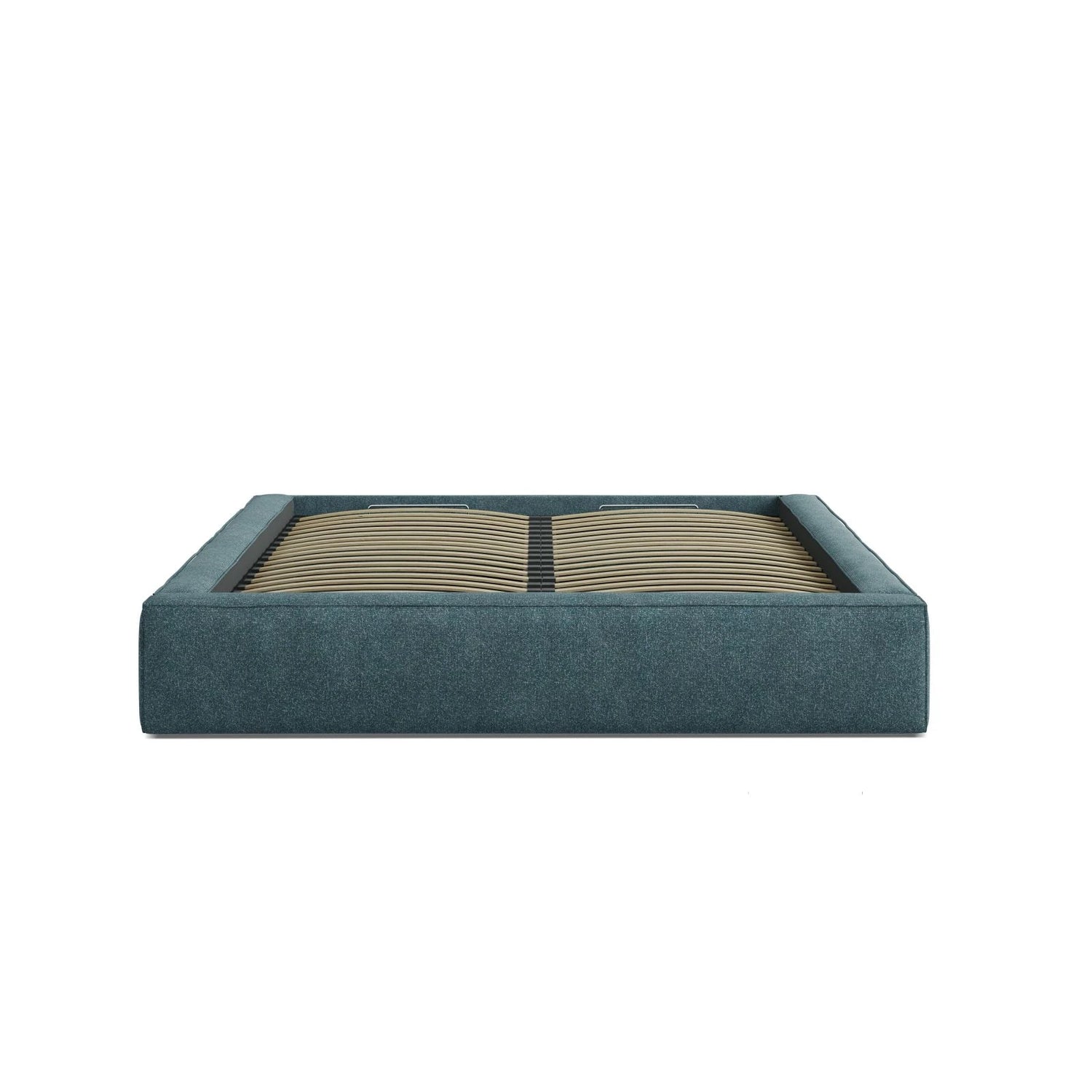Simon Bett mit Stauraum in Strukturierter Stoff (Pue39) in Green Blue Melange, 180x200 cm – Bild 4