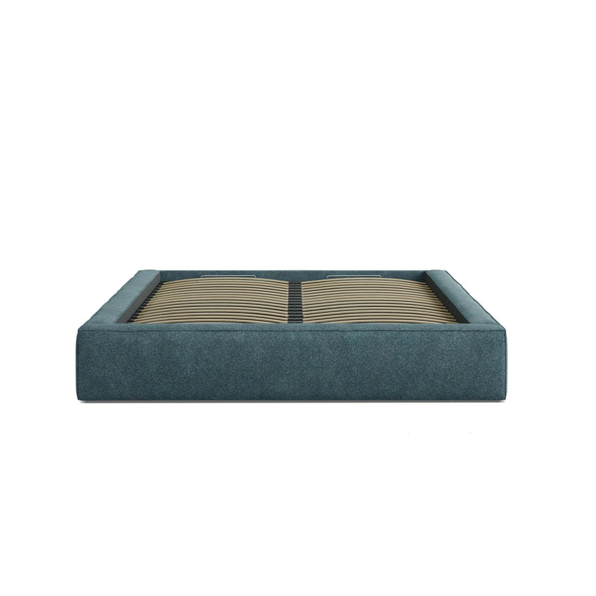 Simon Bett mit Stauraum in Strukturierter Stoff (Pue39) in Green Blue Melange, 180x200 cm – Bild 4
