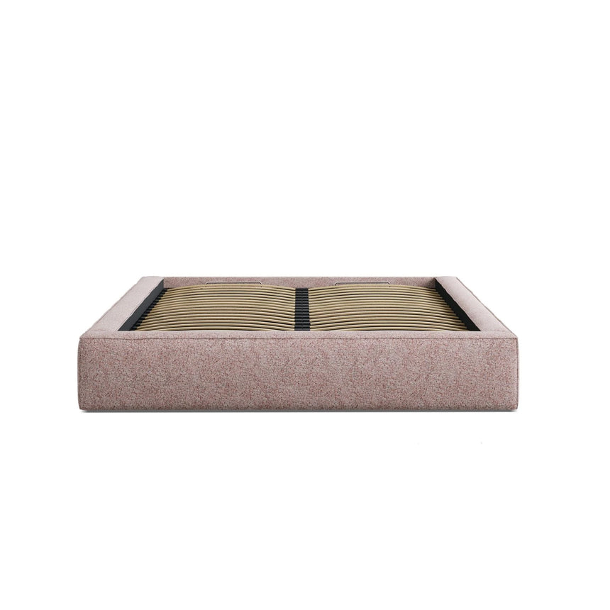 Simon Bett mit Stauraum in Strukturierter Stoff (Pue68) in Pink Melange, 180x200 cm – Bild 4