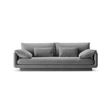 Torino 3-Sitzer Sofa aus Samt (CasAsh) in Hellgrau, 220x103 cm – Bild 1