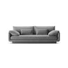 Torino 3-Sitzer Sofa aus Samt (CasAsh) in Hellgrau, 220x103 cm – Bild 1