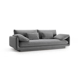 Torino 3-Sitzer Sofa aus Samt (CasAsh) in Hellgrau, 220x103 cm – Bild 3