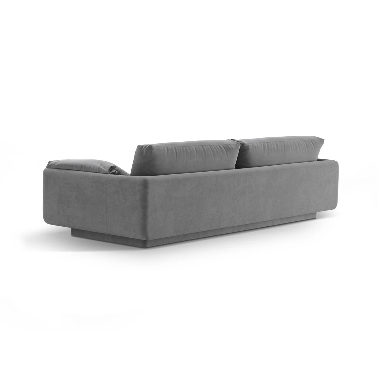 Torino 3-Sitzer Sofa aus Samt (CasAsh) in Hellgrau, 220x103 cm – Bild 4