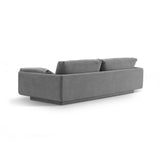 Torino 3-Sitzer Sofa aus Samt (CasAsh) in Hellgrau, 220x103 cm – Bild 4