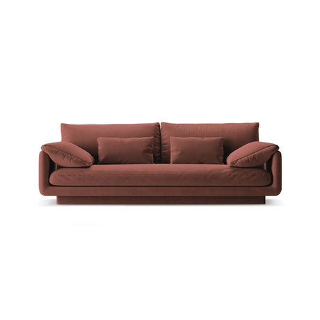 Torino 3-Sitzer Sofa aus Samt (CasCuo) in Cuoio, 220x103 cm – Bild 1