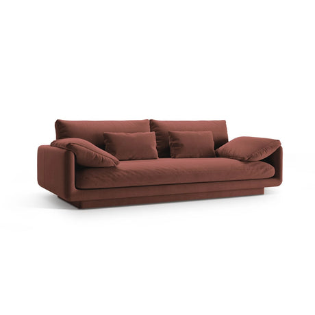 Torino 3-Sitzer Sofa aus Samt (CasCuo) in Cuoio, 220x103 cm – Bild 3