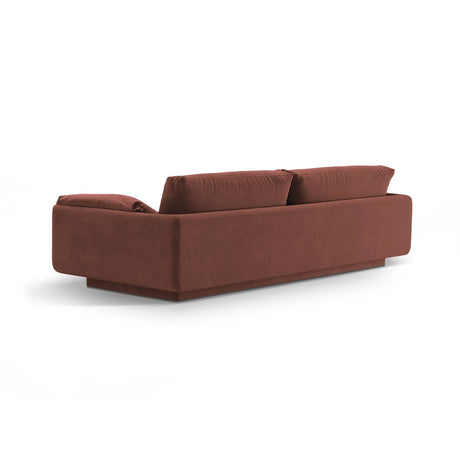 Torino 3-Sitzer Sofa aus Samt (CasCuo) in Cuoio, 220x103 cm – Bild 4