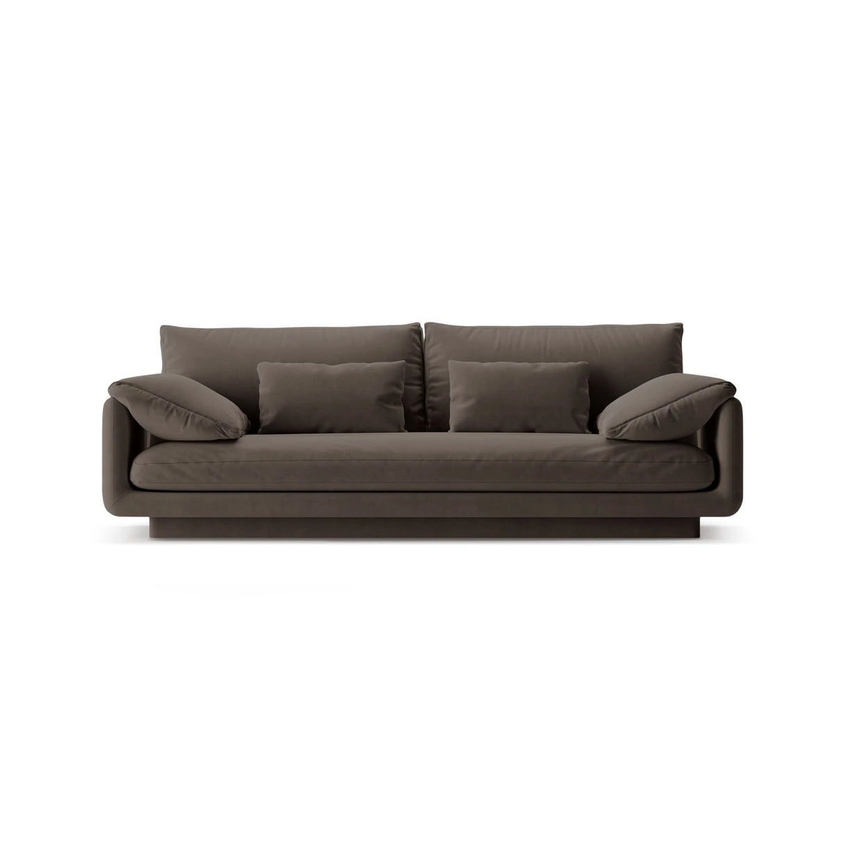 Torino 3-Sitzer Sofa aus Samt (CasEbo) in Ebony, 220x103 cm – Bild 1