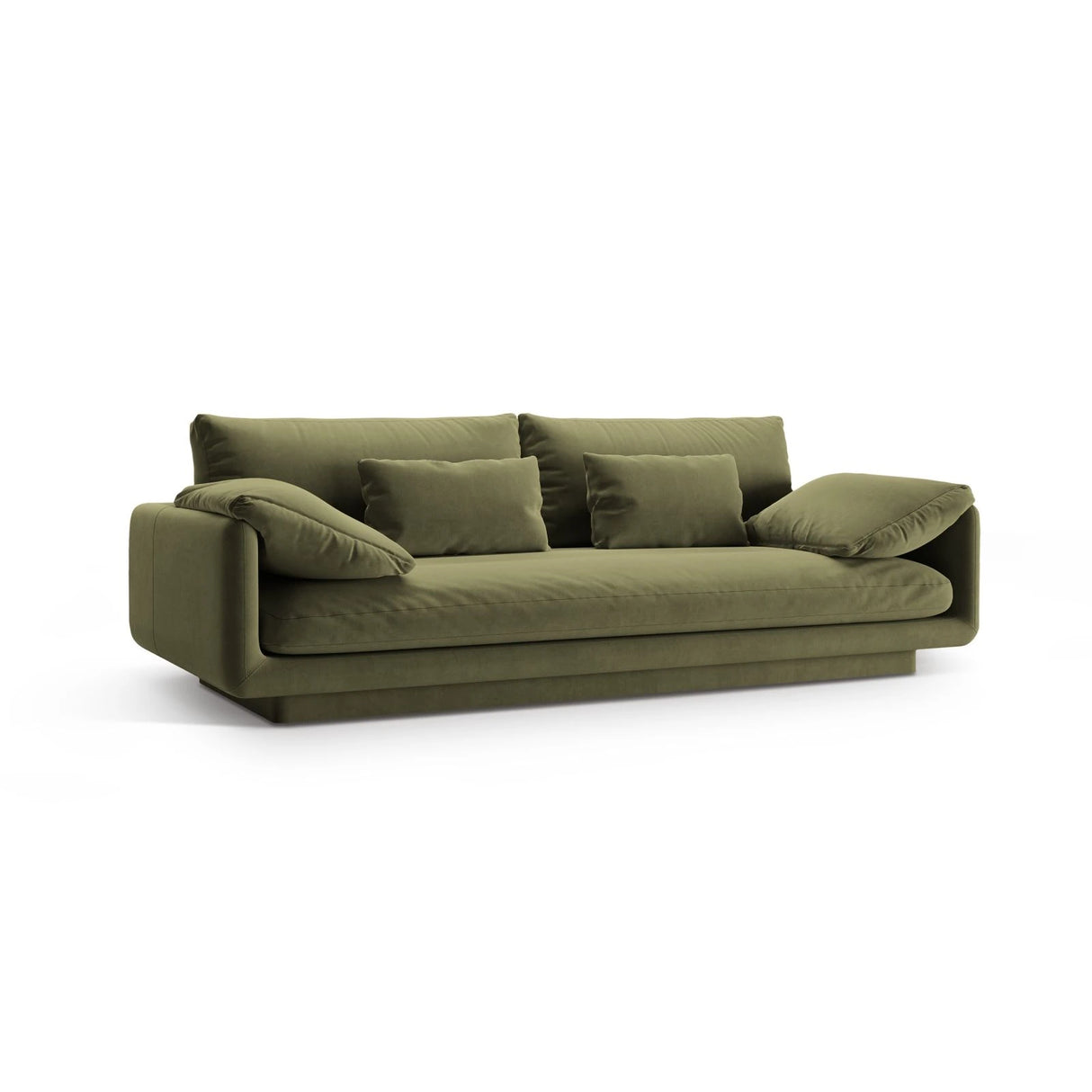 Torino 3-Sitzer Sofa aus Samt (CasFor) in Light Green, 220x103 cm – Bild 3