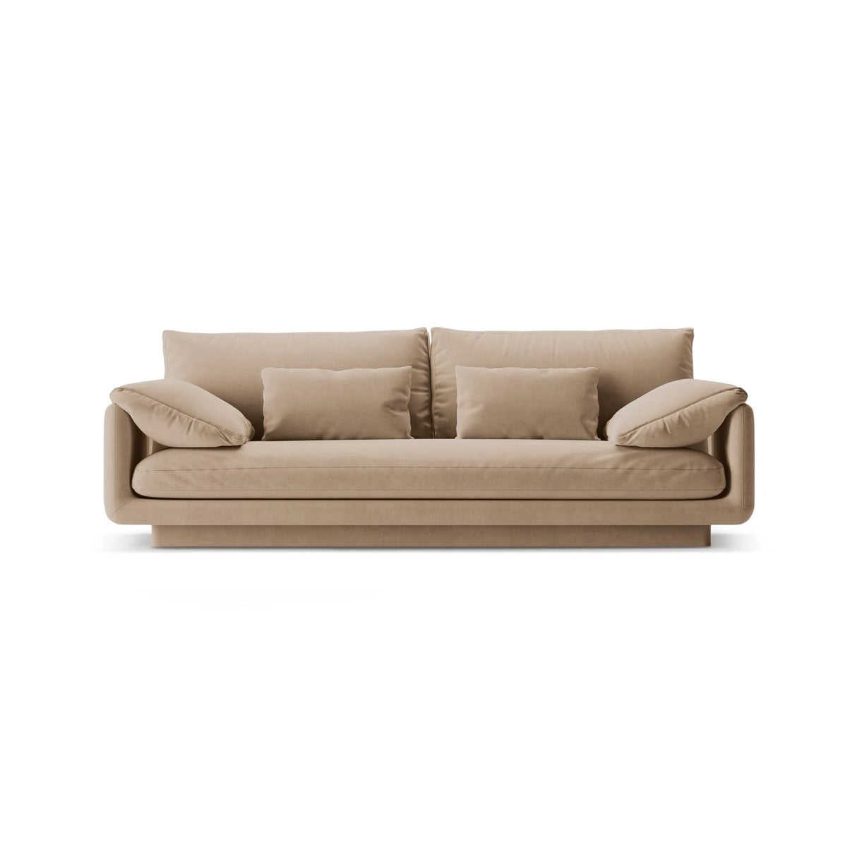 Torino 3-Sitzer Sofa aus Samt (CasLio) in Sand, 220x103 cm – Bild 1