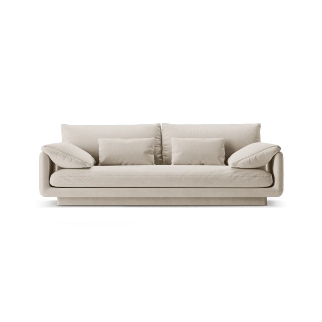Torino 3-Sitzer Sofa aus Samt oder Strukturstoff, 220x103 cm – Bild 1