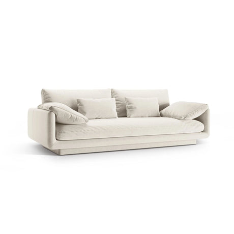 Torino 3-Sitzer Sofa aus Strukturierter Stoff (Win02) in Elfenbein, 220x103 cm – Bild 3
