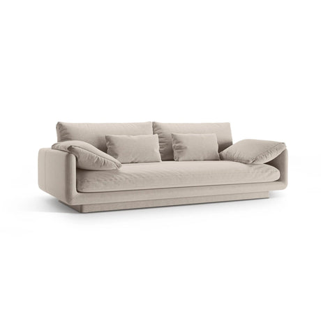 Torino 3-Sitzer Sofa aus Strukturierter Stoff (Win05) in Leichtes Beige, 220x103 cm – Bild 3