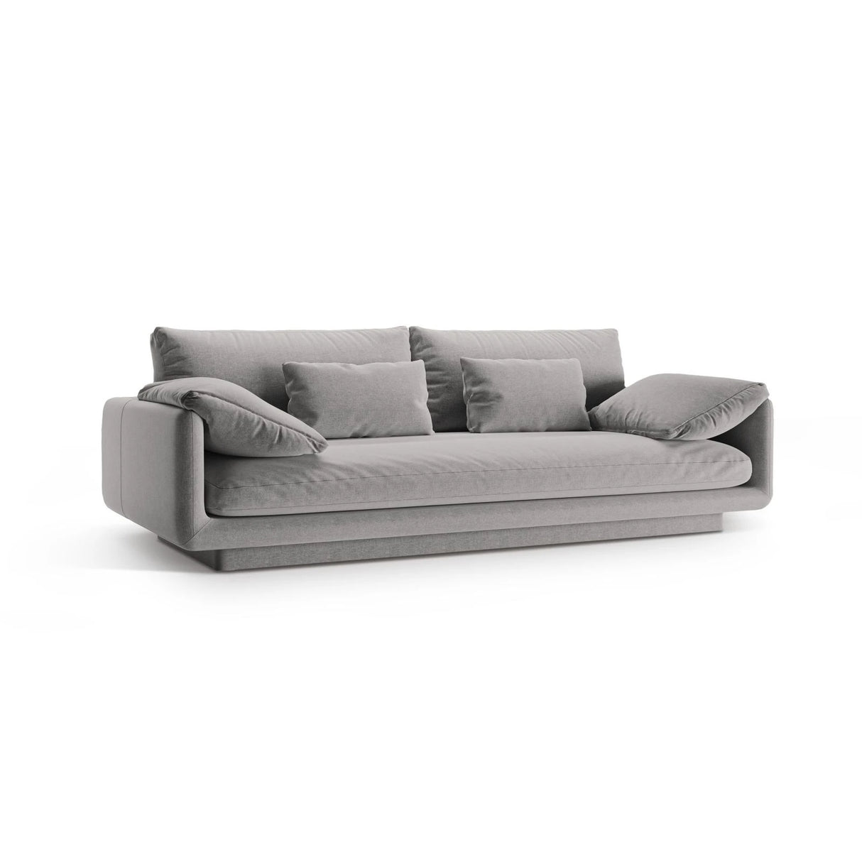 Torino 3-Sitzer Sofa aus Strukturierter Stoff (Win84) in Hellgrau, 220x103 cm – Bild 3