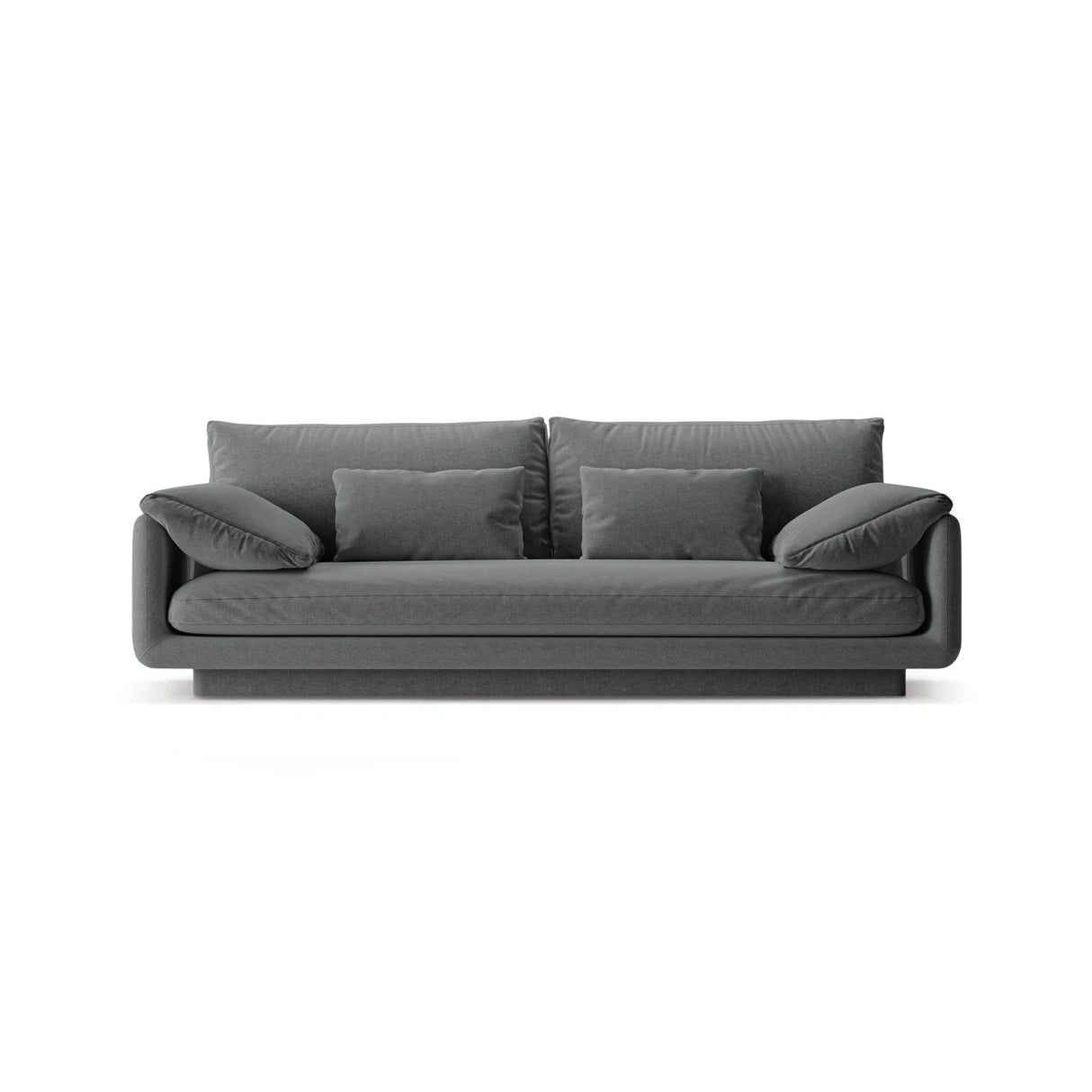 Torino 3-Sitzer Sofa aus Strukturierter Stoff (Win89) in Dunkelgrau, 220x103 cm – Bild 1