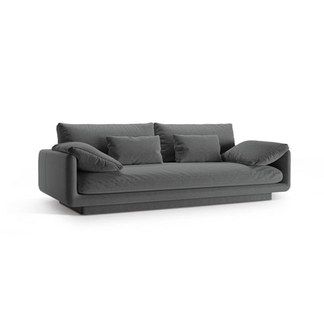 Torino 3-Sitzer Sofa aus Strukturierter Stoff (Win89) in Dunkelgrau, 220x103 cm – Bild 3