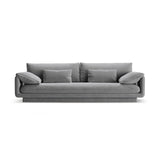Torino 4-Sitzer Sofa aus Samt (CasAsh) in Hellgrau, 250x103 cm – Bild 1