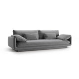 Torino 4-Sitzer Sofa aus Samt (CasAsh) in Hellgrau, 250x103 cm – Bild 3