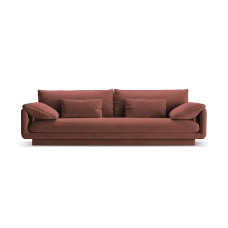 Torino 4-Sitzer Sofa aus Samt (CasCuo) in Cuoio, 250x103 cm – Bild 1
