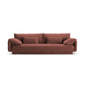 Torino 4-Sitzer Sofa aus Samt (CasCuo) in Cuoio, 250x103 cm – Bild 1