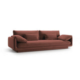 Torino 4-Sitzer Sofa aus Samt (CasCuo) in Cuoio, 250x103 cm – Bild 3