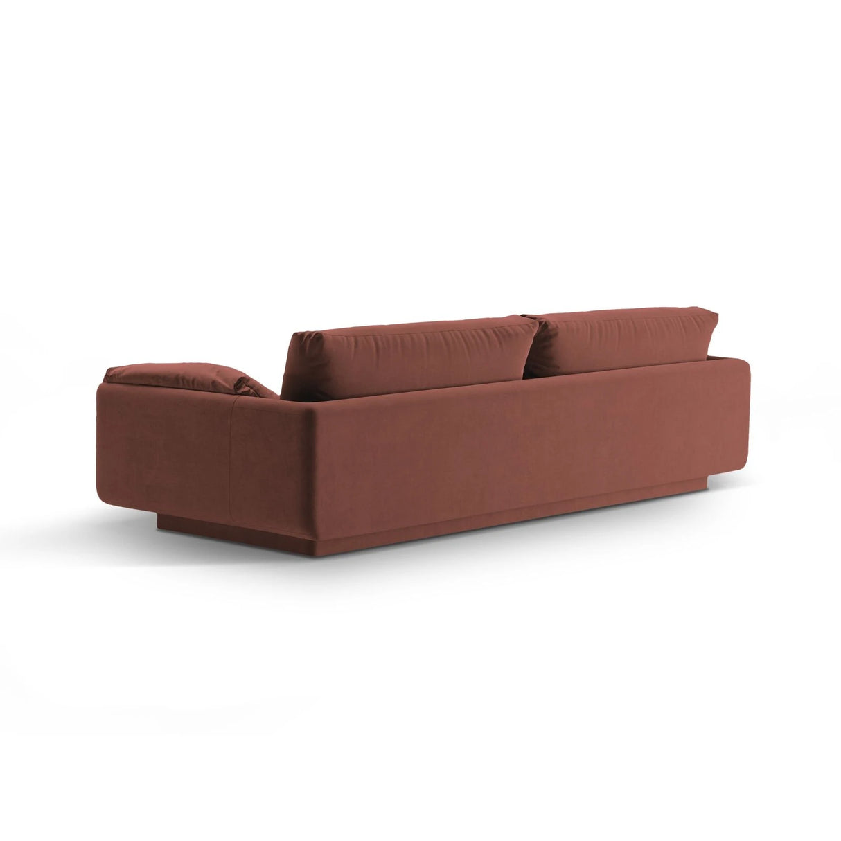 Torino 4-Sitzer Sofa aus Samt (CasCuo) in Cuoio, 250x103 cm – Bild 4