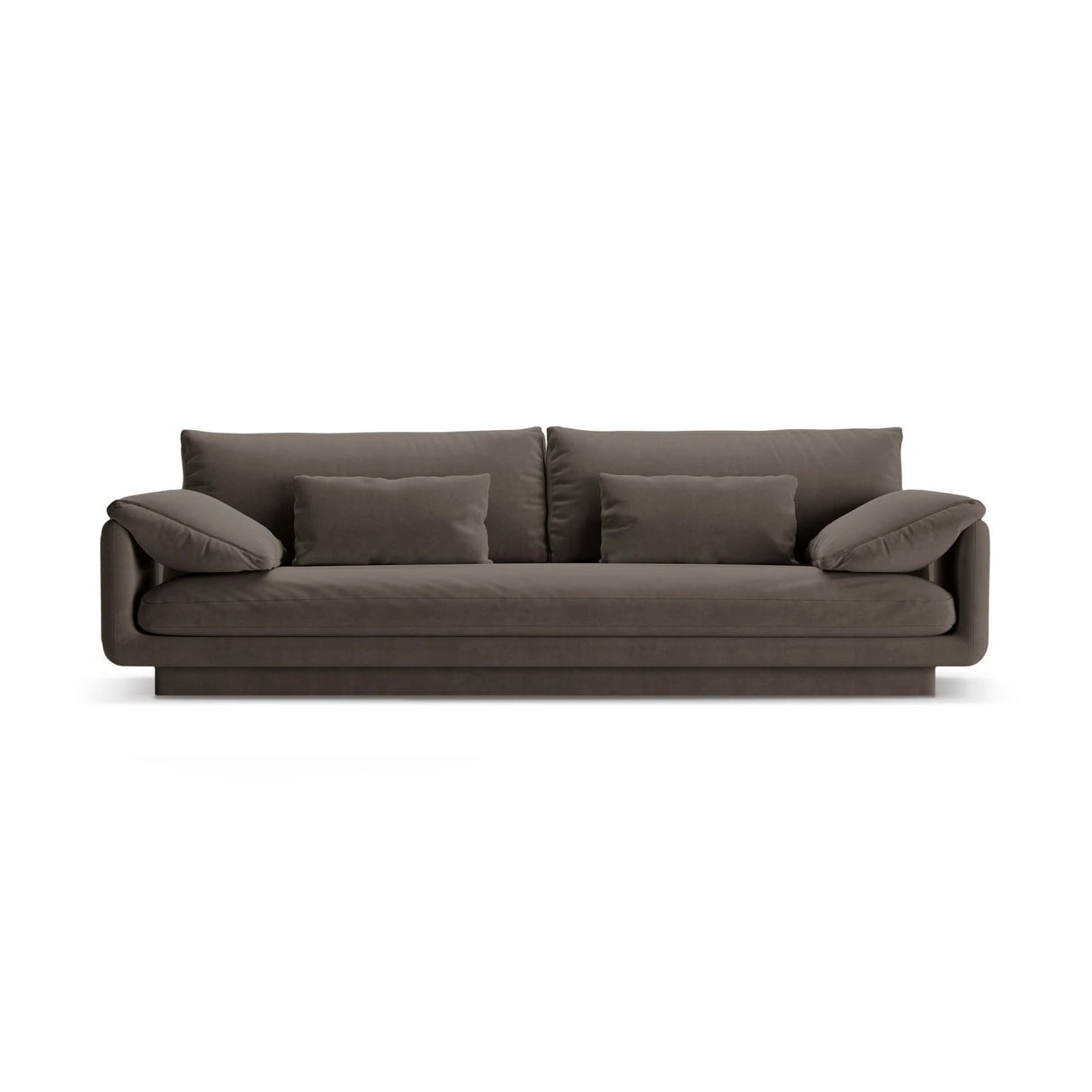 Torino 4-Sitzer Sofa aus Samt (CasEbo) in Ebony, 250x103 cm – Bild 1