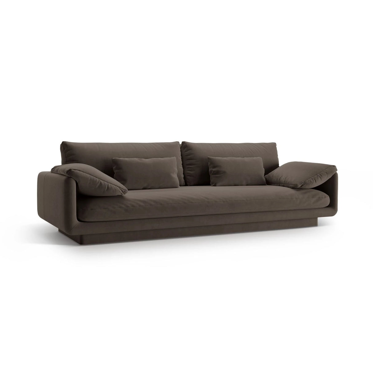 Torino 4-Sitzer Sofa aus Samt (CasEbo) in Ebony, 250x103 cm – Bild 3