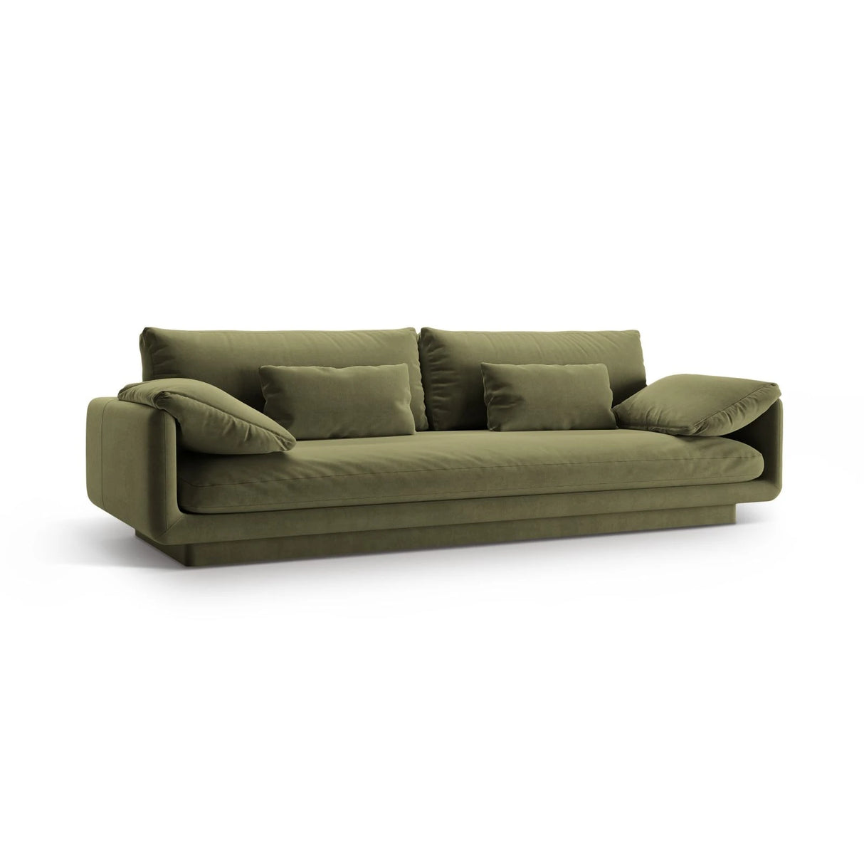 Torino 4-Sitzer Sofa aus Samt (CasFor) in Light Green, 250x103 cm – Bild 3