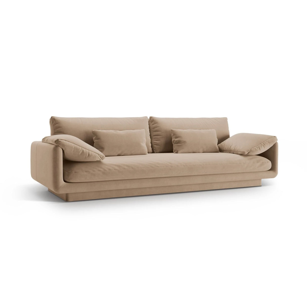 Torino 4-Sitzer Sofa aus Samt (CasLio) in Sand, 250x103 cm – Bild 3