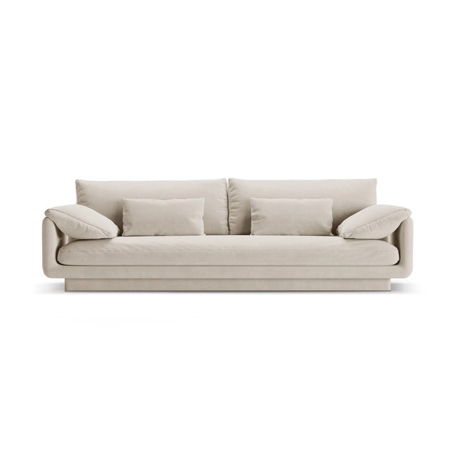 Torino 4-Sitzer Sofa aus Samt oder Strukturstoff, 250x103 cm – Bild 1