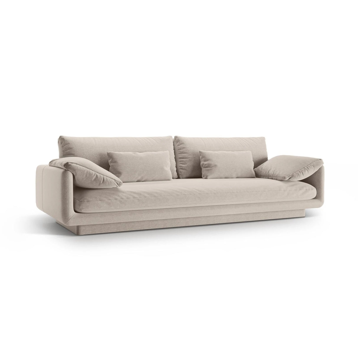Torino 4-Sitzer Sofa aus Strukturierter Stoff (Win05) in Leichtes Beige, 250x103 cm – Bild 3