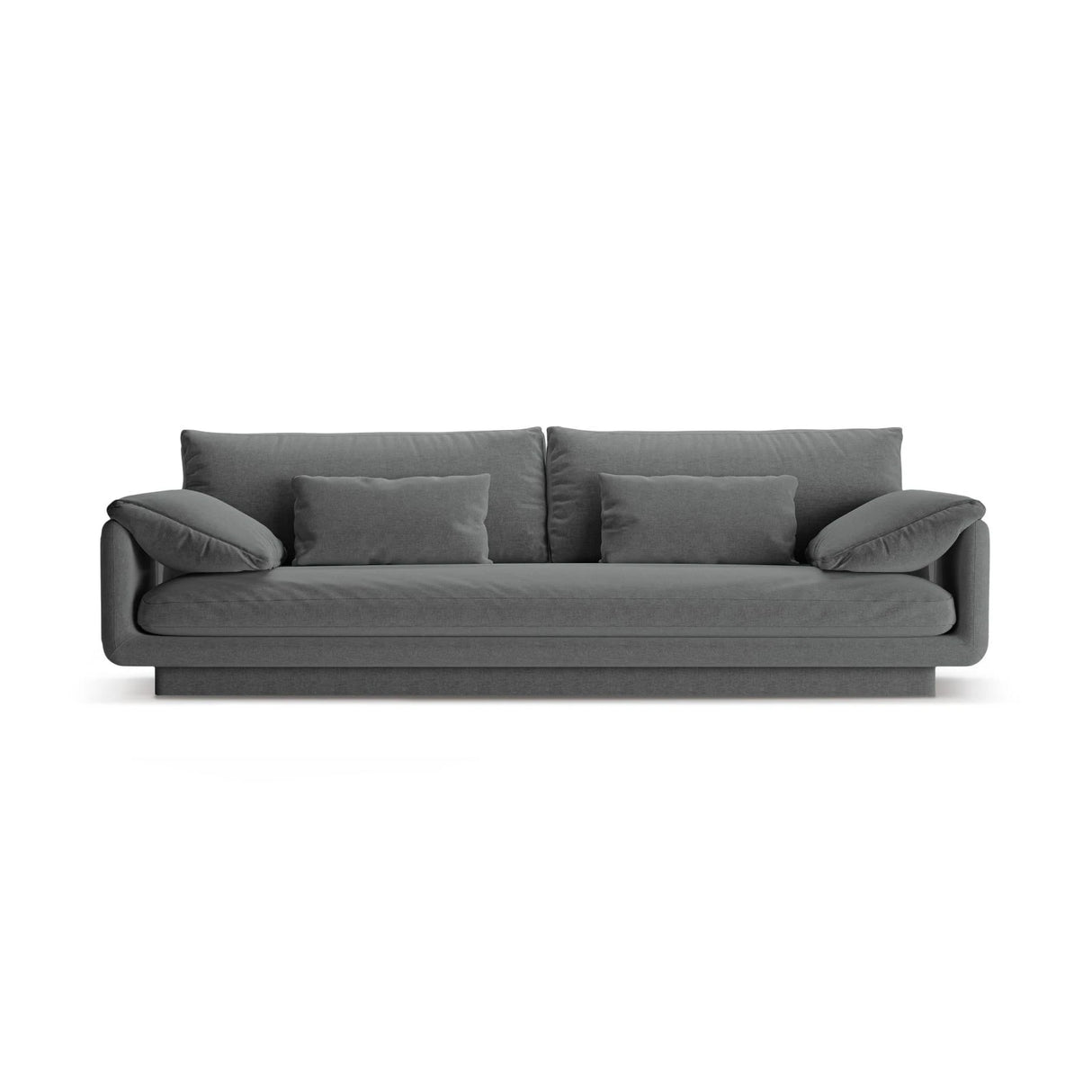 Torino 4-Sitzer Sofa aus Strukturierter Stoff (Win89) in Dunkelgrau, 250x103 cm – Bild 1