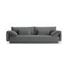 Torino 4-Sitzer Sofa aus Strukturierter Stoff (Win89) in Dunkelgrau, 250x103 cm – Bild 1